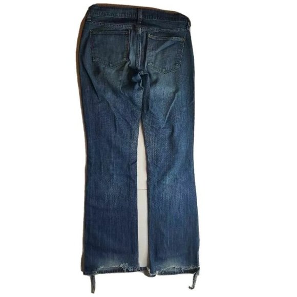 Womens Old Navy The Fllirt Stretch Size 4 Blues Jeans Distressed Raw Hem - Picture 3 of 10